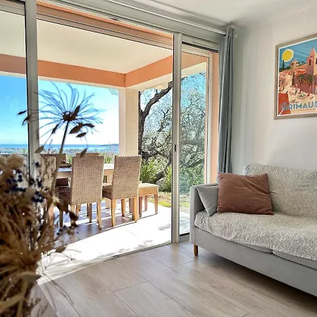 Superb With Sea View Les Restanques Lejlighed Grimaud